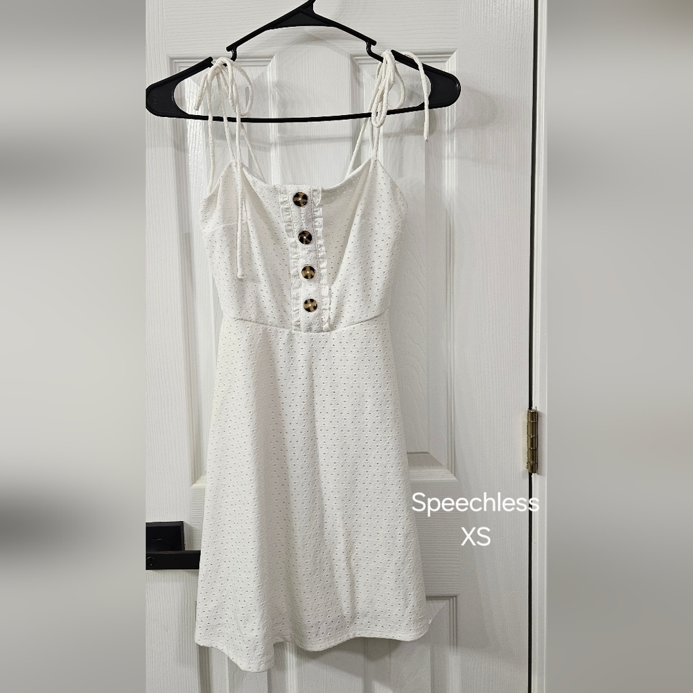 Speechless White Eyelet Dress